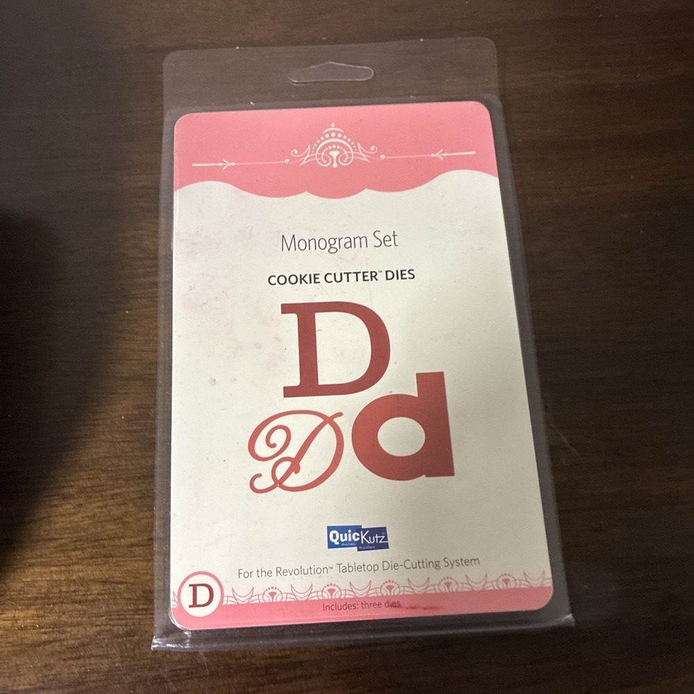 QuicKutz‎ Monogram "D" Set, Cookie Cutter Dies, 3 dies, CC-MONOGRAM-D01